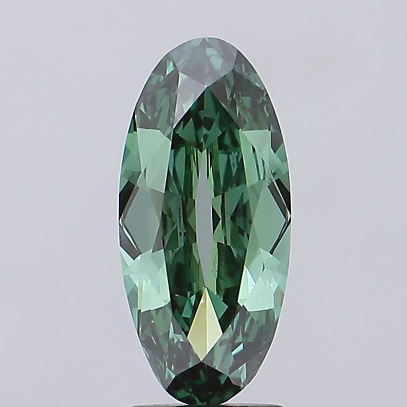 Loose Diamond - OVAL 2.19ct Fancy Vivid Green VVS2: Loose Diamond - OVAL 2.19ct Fancy Vivid Green VVS2 Source: This is a real non-mined Diamond that has been grown in a lab Shape: OVAL Carats: 2.19 Color: Fancy Vivid Green Certification: IGI Video: