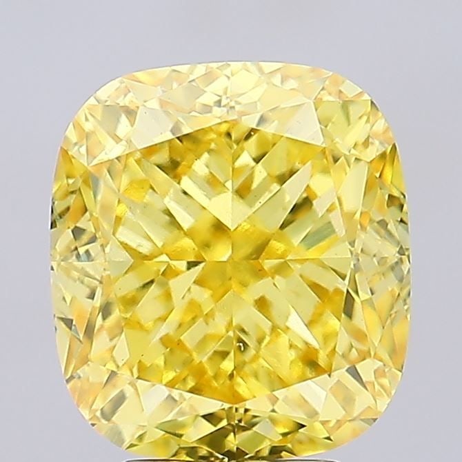 Loose Diamond - CUSHION MODIFIED 7.03ct Fancy Vivid Yellow VS1: Loose Diamond - CUSHION MODIFIED 7.03ct Fancy Vivid Yellow VS1 Source: This is a real non-mined Diamond that has been grown in a lab Shape: CUSHION MODIFIED Carats: 7.03 Color: Fancy Vivid Yellow Cert