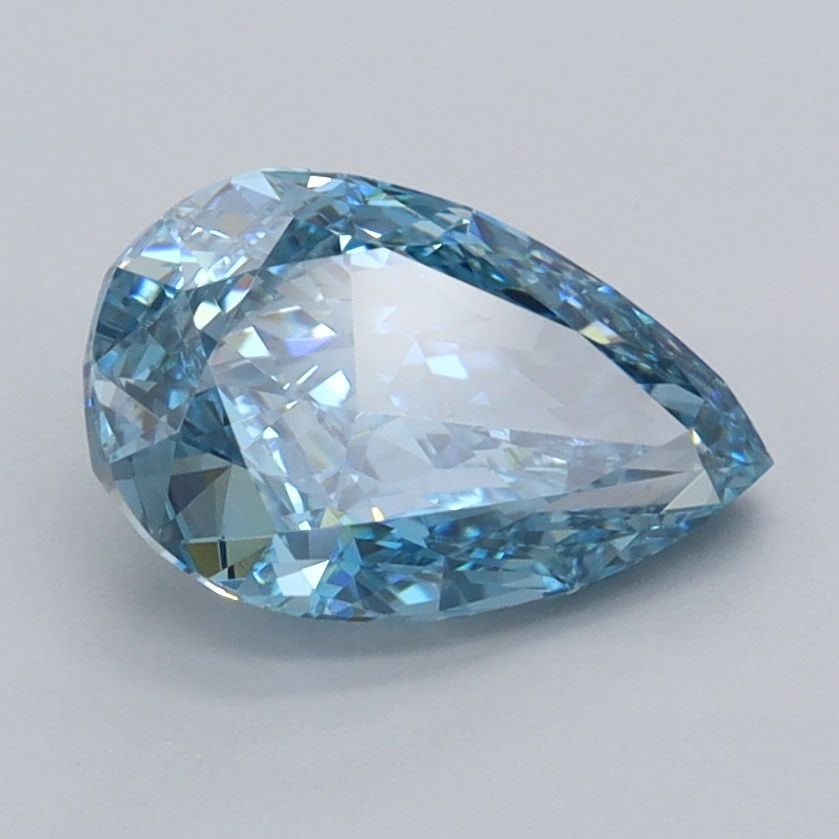 Loose Diamond - PEAR 1.59ct Fancy Vivid Blue VS2: Loose Diamond - PEAR 1.59ct Fancy Vivid Blue VS2 Source: This is a real non-mined Diamond that has been grown in a lab Shape: PEAR Carats: 1.59 Color: Fancy Vivid Blue Certification: IGI Video: