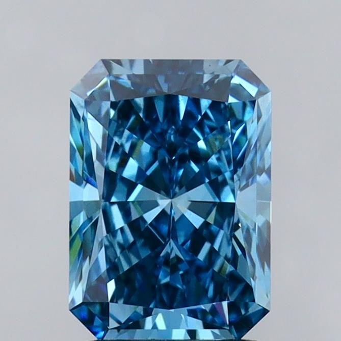Loose Diamond - RADIANT 2.06ct Fancy Vivid Blue VS2: Loose Diamond - RADIANT 2.06ct Fancy Vivid Blue VS2 Source: This is a real non-mined Diamond that has been grown in a lab Shape: RADIANT Carats: 2.06 Color: Fancy Vivid Blue Certification: IGI Video: