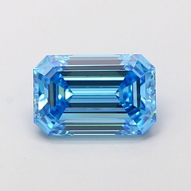 Loose Diamond - EMERALD 1.59ct Fancy Vivid Blue VVS2: Loose Diamond - EMERALD 1.59ct Fancy Vivid Blue VVS2 Source: This is a real non-mined Diamond that has been grown in a lab Shape: EMERALD Carats: 1.59 Color: Fancy Vivid Blue Certification: IGI Video: