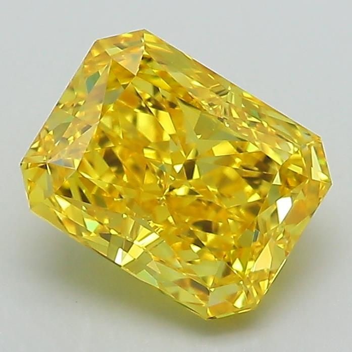Loose Diamond - RADIANT 2.01ct Fancy Vivid Yellow VS1: Loose Diamond - RADIANT 2.01ct Fancy Vivid Yellow VS1 Source: This is a real non-mined Diamond that has been grown in a lab Shape: RADIANT Carats: 2.01 Color: Fancy Vivid Yellow Certification: IGI Vid