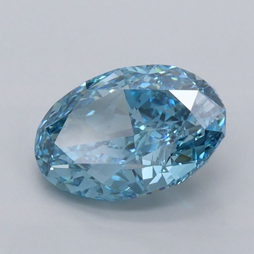 Loose Diamond - OVAL 1.58ct Fancy Vivid Blue VVS1: Loose Diamond - OVAL 1.58ct Fancy Vivid Blue VVS1 Source: This is a real non-mined Diamond that has been grown in a lab Shape: OVAL Carats: 1.58 Color: Fancy Vivid Blue Certification: IGI Video: