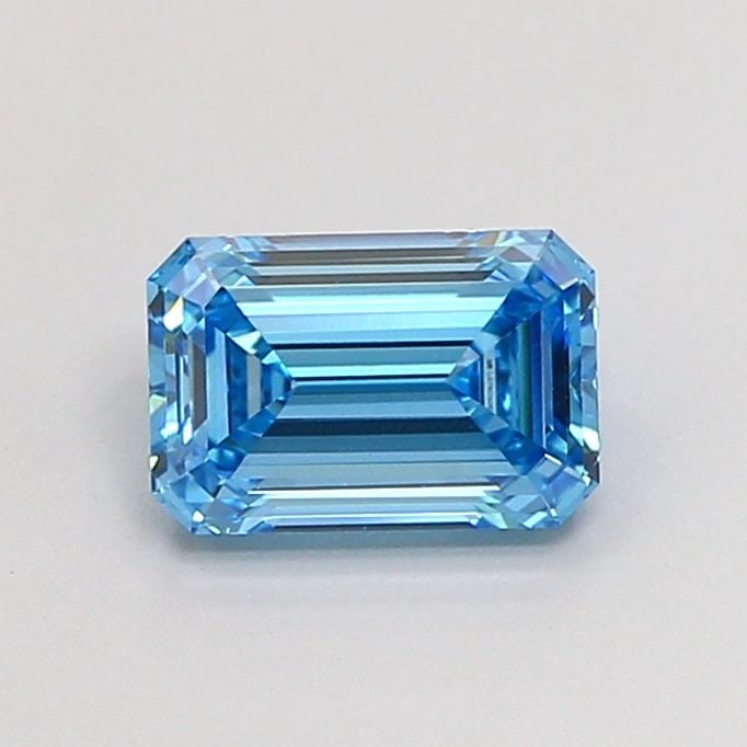 Loose Diamond - EMERALD 1.04ct Fancy Vivid Blue VS1: Loose Diamond - EMERALD 1.04ct Fancy Vivid Blue VS1 Source: This is a real non-mined Diamond that has been grown in a lab Shape: EMERALD Carats: 1.04 Color: Fancy Vivid Blue Certification: IGI Video: