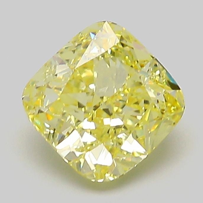 Loose Diamond - CUSHION MODIFIED 1.62ct Fancy Intense Yellow VVS2: Loose Diamond - CUSHION MODIFIED 1.62ct Fancy Intense Yellow VVS2 Source: This is a real non-mined Diamond that has been grown in a lab Shape: CUSHION MODIFIED Carats: 1.62 Color: Fancy Intense Yellow