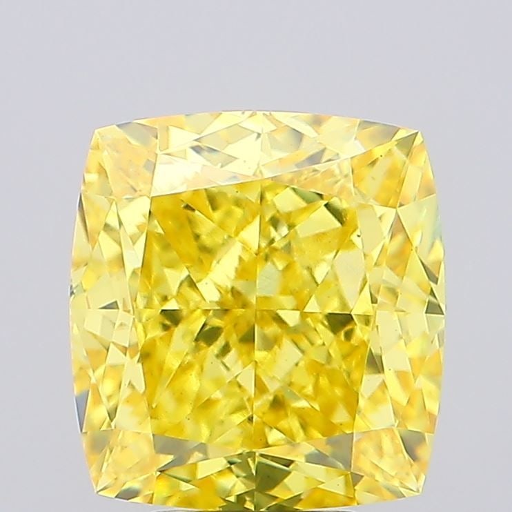 Loose Diamond - CUSHION MODIFIED 7.56ct Fancy Vivid Yellow VS1: Loose Diamond - CUSHION MODIFIED 7.56ct Fancy Vivid Yellow VS1 Source: This is a real non-mined Diamond that has been grown in a lab Shape: CUSHION MODIFIED Carats: 7.56 Color: Fancy Vivid Yellow Cert