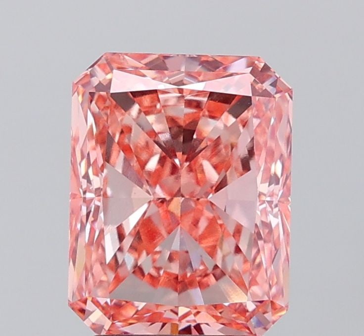 Loose Diamond - RADIANT 3.02ct Fancy Vivid Pink VS2: Loose Diamond - RADIANT 3.02ct Fancy Vivid Pink VS2 Source: This is a real non-mined Diamond that has been grown in a lab Shape: RADIANT Carats: 3.02 Color: Fancy Vivid Pink Certification: IGI Video: