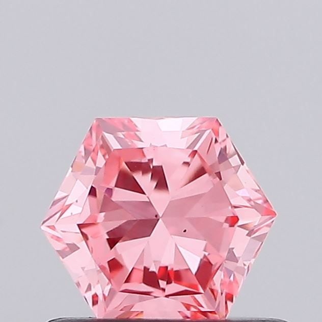 Loose Diamond - HEXAGONAL 0.4ct Fancy Intense Pink VS1: Loose Diamond - HEXAGONAL 0.4ct Fancy Intense Pink VS1 Source: This is a real non-mined Diamond that has been grown in a lab Shape: HEXAGONAL Carats: 0.4 Color: Fancy Intense Pink Certification: NONE 
