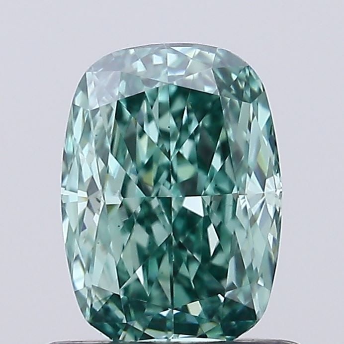 Loose Diamond - CUSHION BRILLIANT 0.71ct Fancy Intense Green VS1: Loose Diamond - CUSHION BRILLIANT 0.71ct Fancy Intense Green VS1 Source: This is a real non-mined Diamond that has been grown in a lab Shape: CUSHION BRILLIANT Carats: 0.71 Color: Fancy Intense Green 