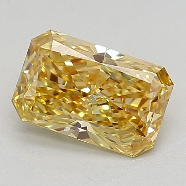Loose Diamond - RADIANT 0.8ct Fancy Vivid Yellow VS1: Loose Diamond - RADIANT 0.8ct Fancy Vivid Yellow VS1 Source: This is a real non-mined Diamond that has been grown in a lab Shape: RADIANT Carats: 0.8 Color: Fancy Vivid Yellow Certification: IGI Video