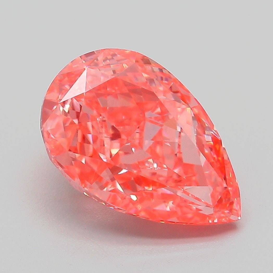 Loose Diamond - PEAR 4.2ct Fancy Vivid Pink VVS2: Loose Diamond - PEAR 4.2ct Fancy Vivid Pink VVS2 Source: This is a real non-mined Diamond that has been grown in a lab Shape: PEAR Carats: 4.2 Color: Fancy Vivid Pink Certification: IGI Video: