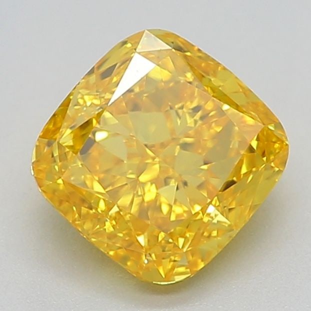 Loose Diamond - CUSHION MODIFIED 0.82ct Fancy Vivid Yellow VVS1: Loose Diamond - CUSHION MODIFIED 0.82ct Fancy Vivid Yellow VVS1 Source: This is a real non-mined Diamond that has been grown in a lab Shape: CUSHION MODIFIED Carats: 0.82 Color: Fancy Vivid Yellow Cer