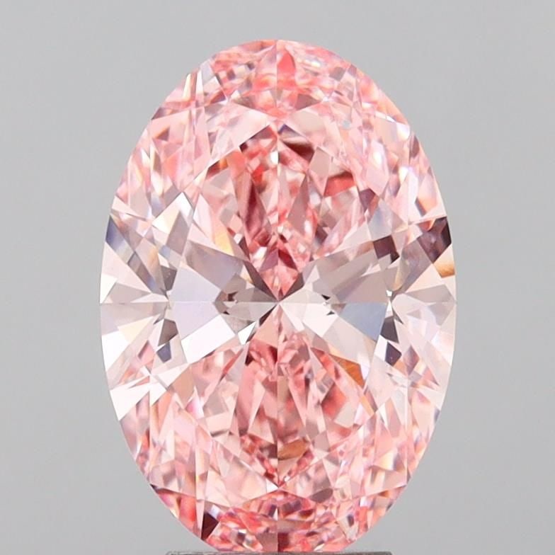 Loose Diamond - OVAL 4.67ct Fancy Vivid Pink VVS2: Loose Diamond - OVAL 4.67ct Fancy Vivid Pink VVS2 Source: This is a real non-mined Diamond that has been grown in a lab Shape: OVAL Carats: 4.67 Color: Fancy Vivid Pink Certification: IGI Video: