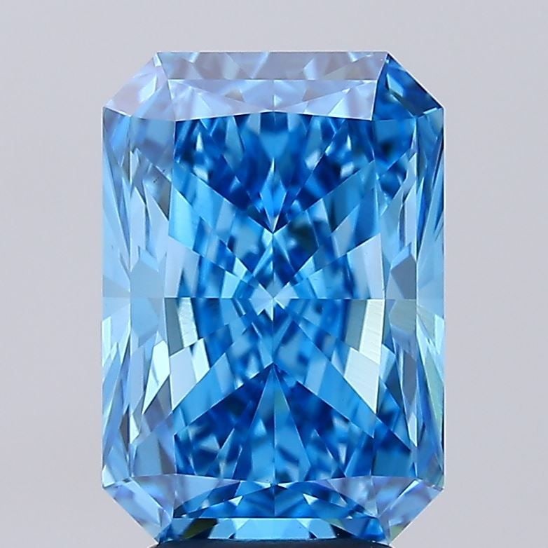 Loose Diamond - RADIANT 4.03ct Fancy Vivid Blue VS1: Loose Diamond - RADIANT 4.03ct Fancy Vivid Blue VS1 Source: This is a real non-mined Diamond that has been grown in a lab Shape: RADIANT Carats: 4.03 Color: Fancy Vivid Blue Certification: IGI Video: