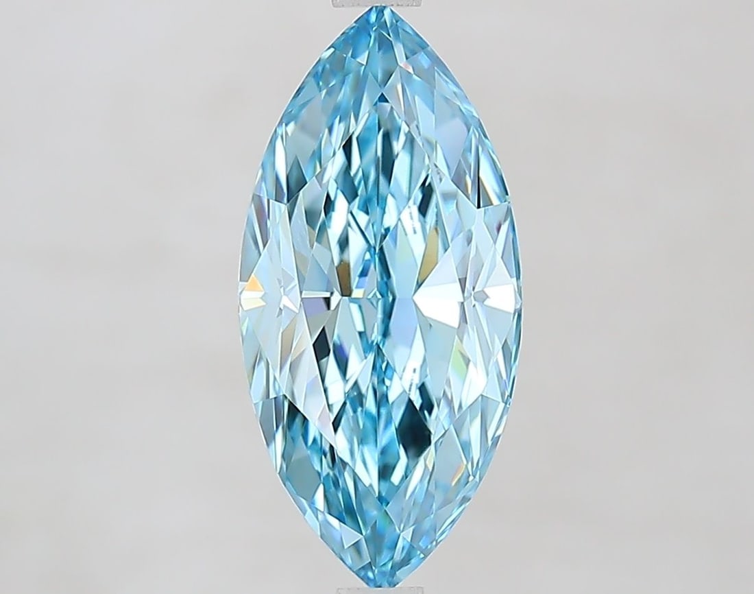 Loose Diamond - MARQUISE 3.01ct Fancy Vivid Blue VVS2: Loose Diamond - MARQUISE 3.01ct Fancy Vivid Blue VVS2 Source: This is a real non-mined Diamond that has been grown in a lab Shape: MARQUISE Carats: 3.01 Color: Fancy Vivid Blue Certification: IGI Vide