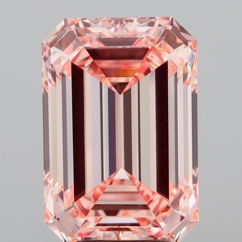 Loose Diamond - EMERALD 5.23ct Fancy Intense Pink VVS2: Loose Diamond - EMERALD 5.23ct Fancy Intense Pink VVS2 Source: This is a real non-mined Diamond that has been grown in a lab Shape: EMERALD Carats: 5.23 Color: Fancy Intense Pink Certification: IGI Vi