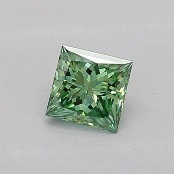 Loose Diamond - PRINCESS 0.18ct Fancy Vivid Green VS1: Loose Diamond - PRINCESS 0.18ct Fancy Vivid Green VS1 Source: This is a real non-mined Diamond that has been grown in a lab Shape: PRINCESS Carats: 0.18 Color: Fancy Vivid Green Certification: IGI The
