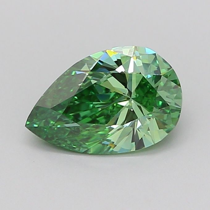 Loose Diamond - PEAR 1.0ct Fancy Vivid Green VVS2: Loose Diamond - PEAR 1.0ct Fancy Vivid Green VVS2 Source: This is a real non-mined Diamond that has been grown in a lab Shape: PEAR Carats: 1.0 Color: Fancy Vivid Green Certification: IGI Video: