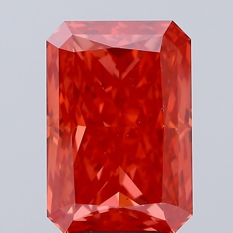 Loose Diamond - RADIANT 4.21ct Fancy Vivid Red VS1: Loose Diamond - RADIANT 4.21ct Fancy Vivid Red VS1 Source: This is a real non-mined Diamond that has been grown in a lab Shape: RADIANT Carats: 4.21 Color: Fancy Vivid Red Certification: IGI Video: