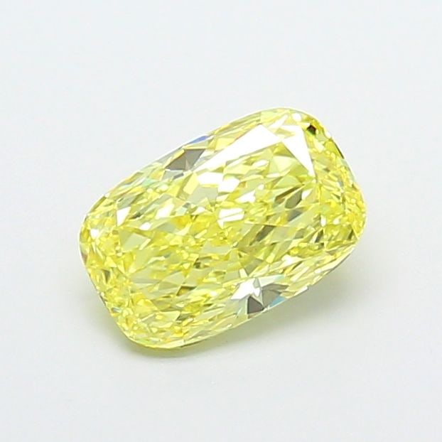 Loose Diamond - CUSHION BRILLIANT 1.3ct Fancy Intense Yellow VVS2: Loose Diamond - CUSHION BRILLIANT 1.3ct Fancy Intense Yellow VVS2 Source: This is a real non-mined Diamond that has been grown in a lab Shape: CUSHION BRILLIANT Carats: 1.3 Color: Fancy Intense Yellow