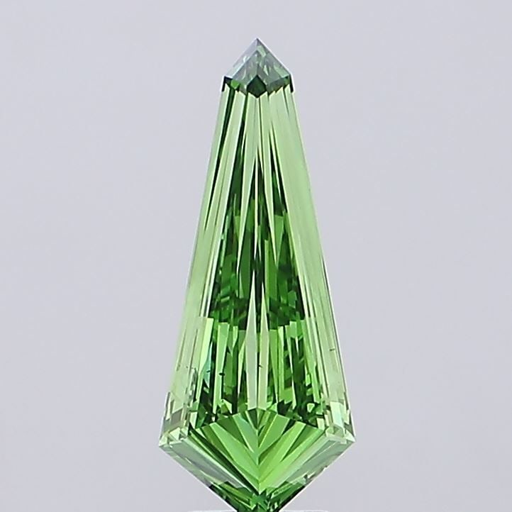 Loose Diamond - HEXAGONAL 2.58ct Fancy Vivid Green VS2: Loose Diamond - HEXAGONAL 2.58ct Fancy Vivid Green VS2 Source: This is a real non-mined Diamond that has been grown in a lab Shape: HEXAGONAL Carats: 2.58 Color: Fancy Vivid Green Certification: IGI V
