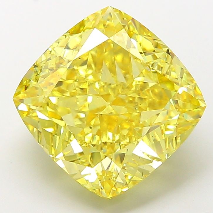 Loose Diamond - CUSHION MODIFIED 8.56ct Fancy Vivid Yellow SI1: Loose Diamond - CUSHION MODIFIED 8.56ct Fancy Vivid Yellow SI1 Source: This is a real non-mined Diamond that has been grown in a lab Shape: CUSHION MODIFIED Carats: 8.56 Color: Fancy Vivid Yellow Cert