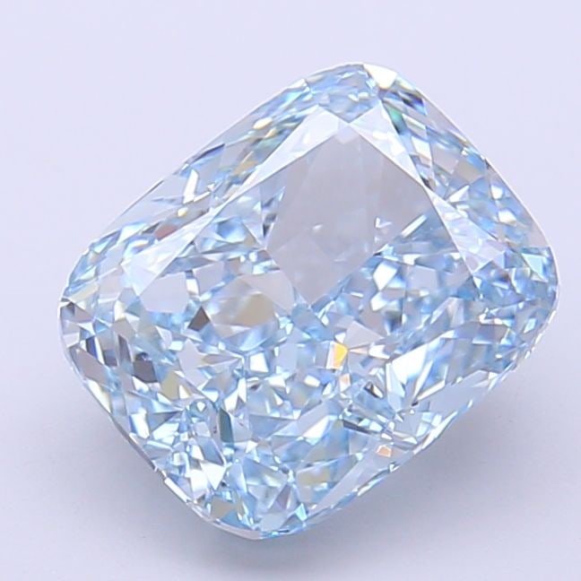 Loose Diamond - CUSHION MODIFIED 3.06ct Fancy Vivid Blue VVS2: Loose Diamond - CUSHION MODIFIED 3.06ct Fancy Vivid Blue VVS2 Source: This is a real non-mined Diamond that has been grown in a lab Shape: CUSHION MODIFIED Carats: 3.06 Color: Fancy Vivid Blue Certifi