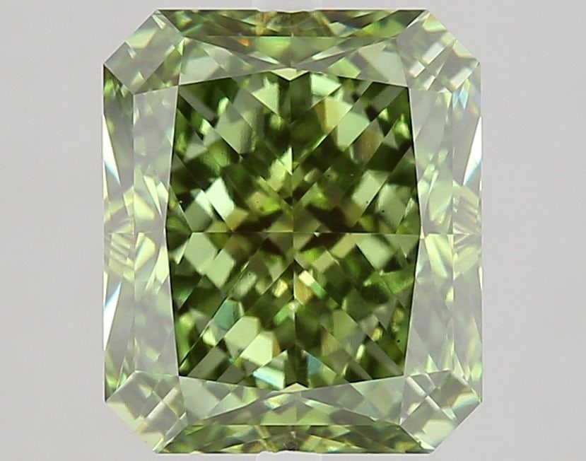 Loose Diamond - RADIANT 3.09ct Fancy Vivid Green VS2: Loose Diamond - RADIANT 3.09ct Fancy Vivid Green VS2 Source: This is a real non-mined Diamond that has been grown in a lab Shape: RADIANT Carats: 3.09 Color: Fancy Vivid Green Certification: IGI Video