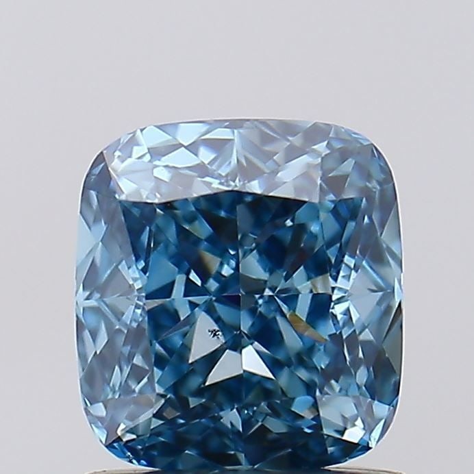 Loose Diamond - CUSHION MODIFIED 1.01ct Fancy Vivid Blue VS2: Loose Diamond - CUSHION MODIFIED 1.01ct Fancy Vivid Blue VS2 Source: This is a real non-mined Diamond that has been grown in a lab Shape: CUSHION MODIFIED Carats: 1.01 Color: Fancy Vivid Blue Certific