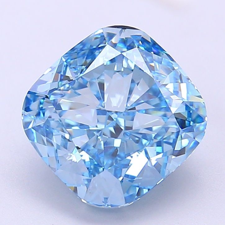 Loose Diamond - CUSHION MODIFIED 3.91ct Fancy Vivid Blue VS1: Loose Diamond - CUSHION MODIFIED 3.91ct Fancy Vivid Blue VS1 Source: This is a real non-mined Diamond that has been grown in a lab Shape: CUSHION MODIFIED Carats: 3.91 Color: Fancy Vivid Blue Certific