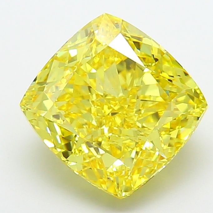 Loose Diamond - CUSHION MODIFIED 8.1ct Fancy Vivid Yellow VS1: Loose Diamond - CUSHION MODIFIED 8.1ct Fancy Vivid Yellow VS1 Source: This is a real non-mined Diamond that has been grown in a lab Shape: CUSHION MODIFIED Carats: 8.1 Color: Fancy Vivid Yellow Certif