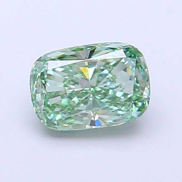 Loose Diamond - CUSHION MODIFIED 1.02ct Fancy Vivid Green VS1: Loose Diamond - CUSHION MODIFIED 1.02ct Fancy Vivid Green VS1 Source: This is a real non-mined Diamond that has been grown in a lab Shape: CUSHION MODIFIED Carats: 1.02 Color: Fancy Vivid Green Certif