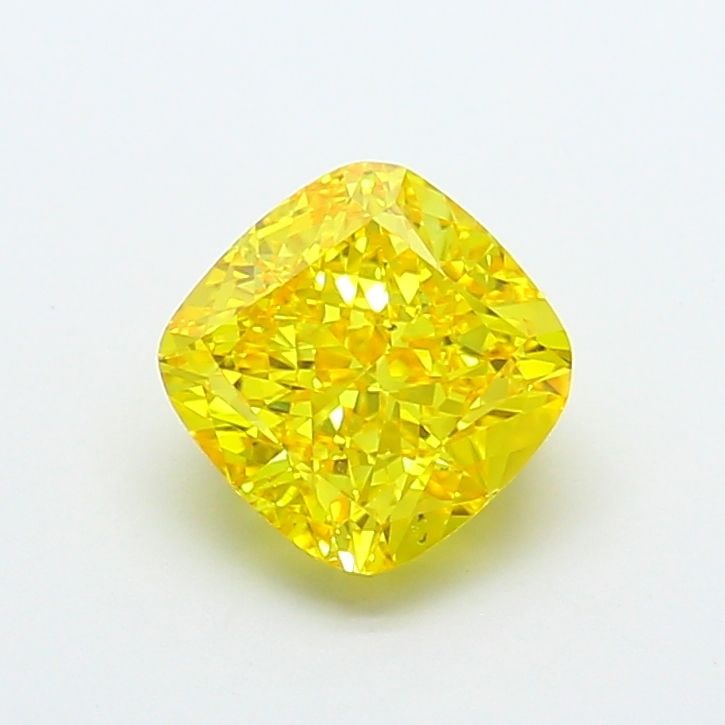 Loose Diamond - CUSHION MODIFIED 3.06ct Fancy Vivid Yellow VS2: Loose Diamond - CUSHION MODIFIED 3.06ct Fancy Vivid Yellow VS2 Source: This is a real non-mined Diamond that has been grown in a lab Shape: CUSHION MODIFIED Carats: 3.06 Color: Fancy Vivid Yellow Cert