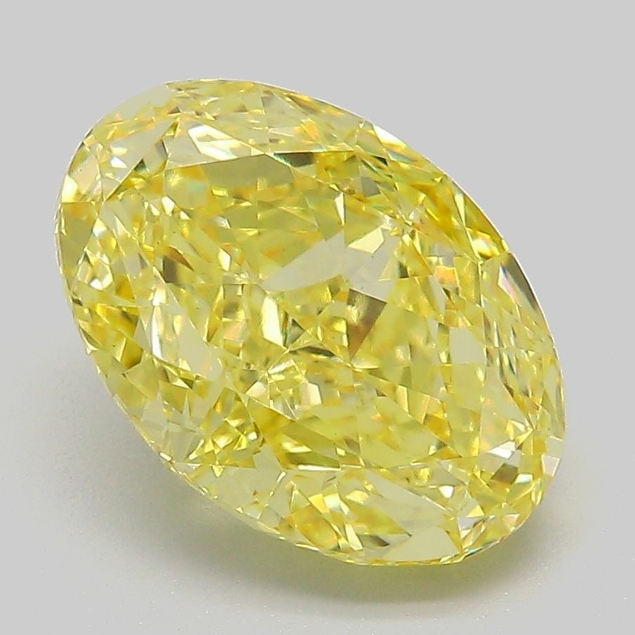 Loose Diamond - OVAL 4.22ct Fancy Intense Yellow VVS2: Loose Diamond - OVAL 4.22ct Fancy Intense Yellow VVS2 Source: This is a real non-mined Diamond that has been grown in a lab Shape: OVAL Carats: 4.22 Color: Fancy Intense Yellow Certification: IGI Vide