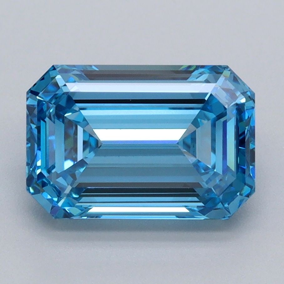 Loose Diamond - EMERALD 2.88ct Fancy Vivid Blue IF: Loose Diamond - EMERALD 2.88ct Fancy Vivid Blue IF Source: This is a real non-mined Diamond that has been grown in a lab Shape: EMERALD Carats: 2.88 Color: Fancy Vivid Blue Certification: IGI Video: