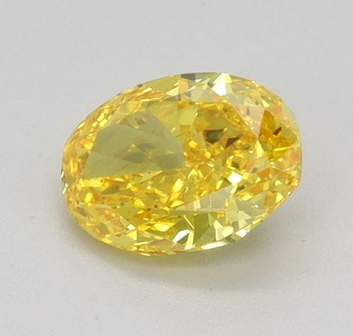 Loose Diamond - OVAL 0.51ct Fancy Vivid Yellow I1: Loose Diamond - OVAL 0.51ct Fancy Vivid Yellow I1 Source: This is a real non-mined Diamond that has been grown in a lab Shape: OVAL Carats: 0.51 Color: Fancy Vivid Yellow Certification: IGI Video: