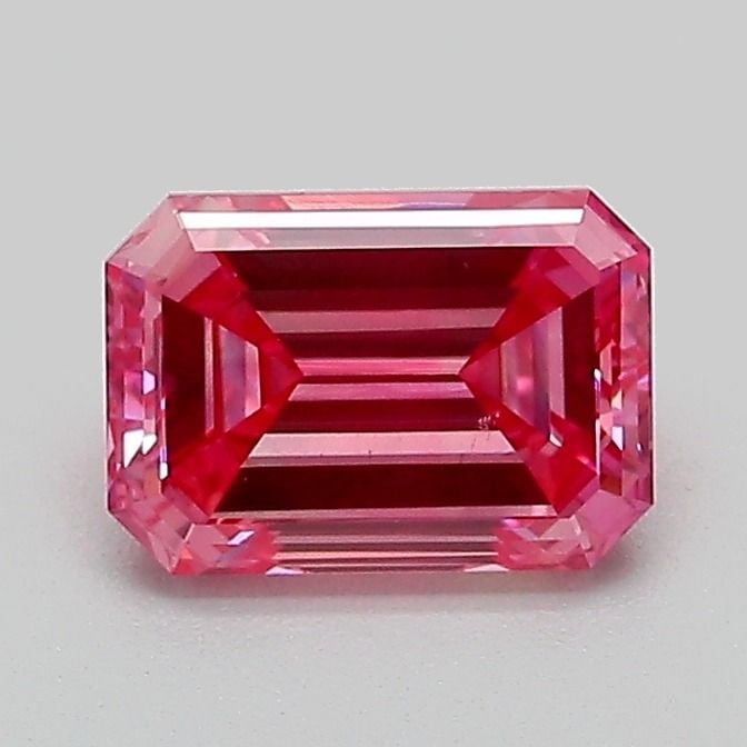 Loose Diamond - EMERALD 1.03ct Fancy Vivid Pink VS1: Loose Diamond - EMERALD 1.03ct Fancy Vivid Pink VS1 Source: This is a real non-mined Diamond that has been grown in a lab Shape: EMERALD Carats: 1.03 Color: Fancy Vivid Pink Certification: IGI Video: