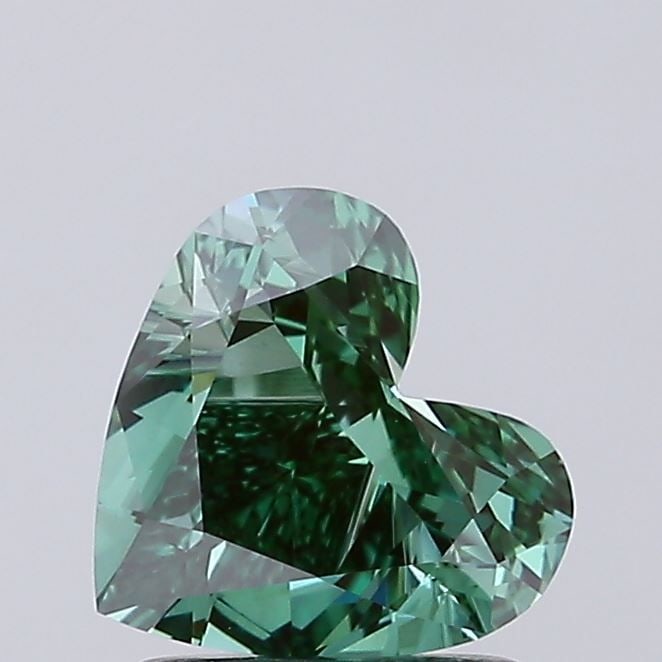 Loose Diamond - HEART 1.6ct Fancy Vivid Green VVS2: Loose Diamond - HEART 1.6ct Fancy Vivid Green VVS2 Source: This is a real non-mined Diamond that has been grown in a lab Shape: HEART Carats: 1.6 Color: Fancy Vivid Green Certification: IGI Video:
