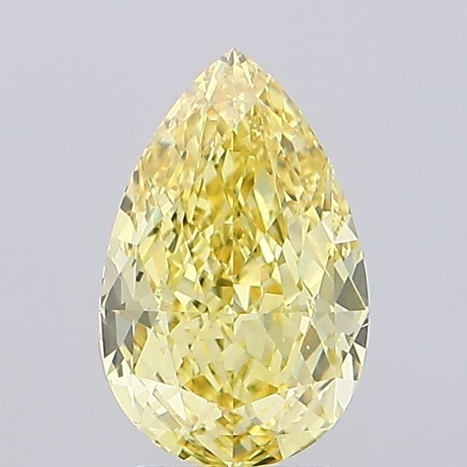Loose Diamond - PEAR 3.08ct Fancy Intense Yellow VS1: Loose Diamond - PEAR 3.08ct Fancy Intense Yellow VS1 Source: This is a real non-mined Diamond that has been grown in a lab Shape: PEAR Carats: 3.08 Color: Fancy Intense Yellow Certification: IGI Video