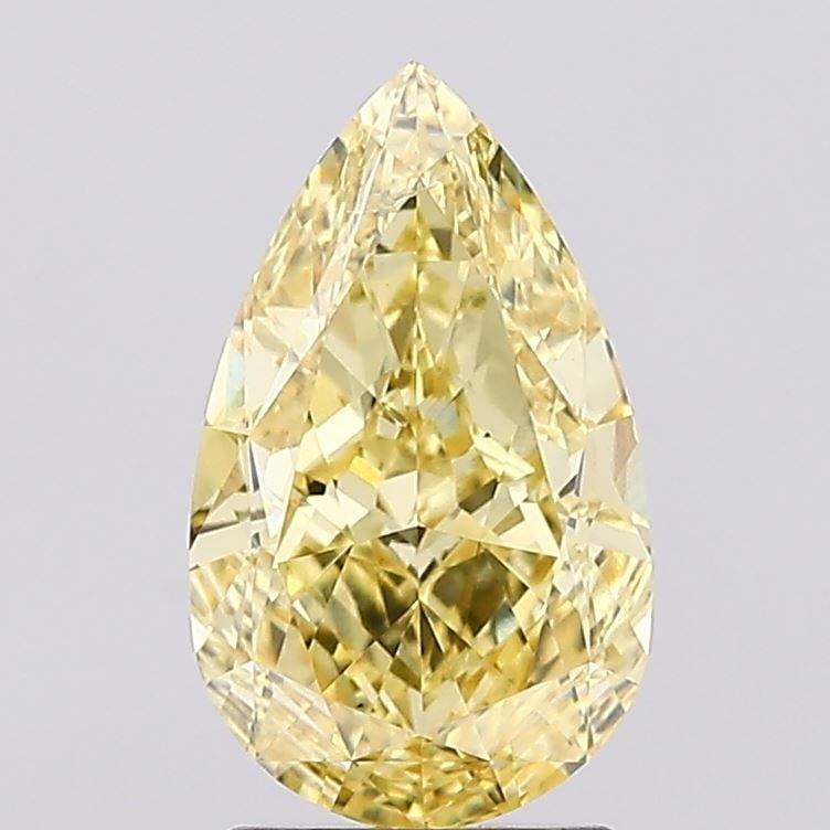 Loose Diamond - PEAR 2.27ct Fancy Intense Yellow SI1: Loose Diamond - PEAR 2.27ct Fancy Intense Yellow SI1 Source: This is a real non-mined Diamond that has been grown in a lab Shape: PEAR Carats: 2.27 Color: Fancy Intense Yellow Certification: IGI