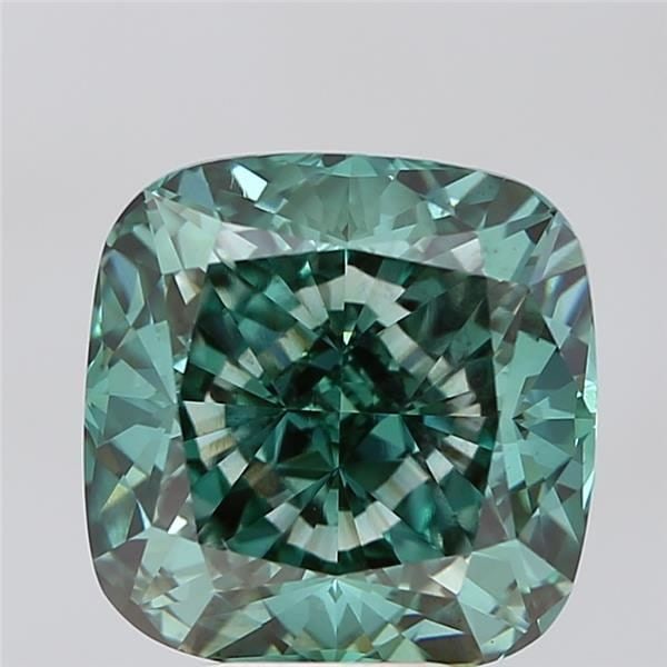 Loose Diamond - CUSHION MODIFIED 7.02ct Fancy Vivid Green SI1: Loose Diamond - CUSHION MODIFIED 7.02ct Fancy Vivid Green SI1 Source: This is a real non-mined Diamond that has been grown in a lab Shape: CUSHION MODIFIED Carats: 7.02 Color: Fancy Vivid Green Certif