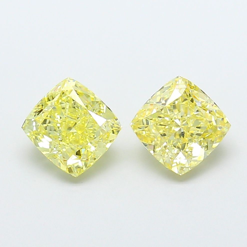 Loose Diamond - CUSHION MODIFIED 1.54ct Fancy Yellow VVS2: Loose Diamond - CUSHION MODIFIED 1.54ct Fancy Yellow VVS2 Source: This is a real non-mined Diamond that has been grown in a lab Shape: CUSHION MODIFIED Carats: 1.54 Color: Fancy Yellow Certification: 