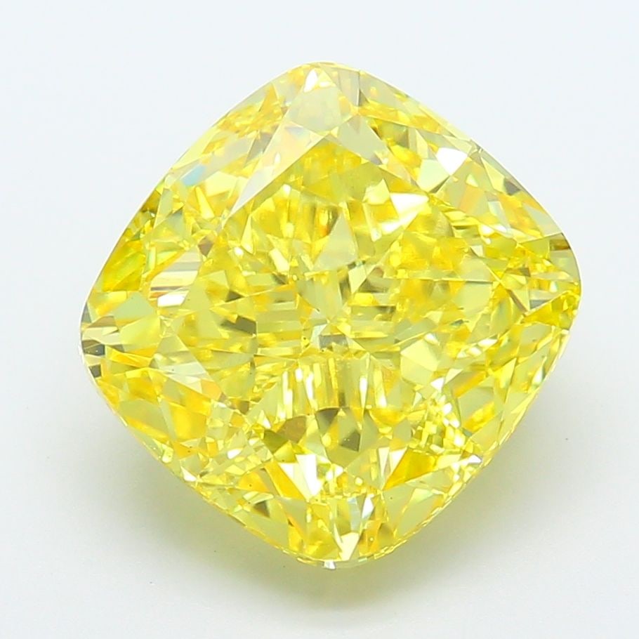 Loose Diamond - CUSHION MODIFIED 8.74ct Fancy Vivid Yellow VS1: Loose Diamond - CUSHION MODIFIED 8.74ct Fancy Vivid Yellow VS1 Source: This is a real non-mined Diamond that has been grown in a lab Shape: CUSHION MODIFIED Carats: 8.74 Color: Fancy Vivid Yellow Cert