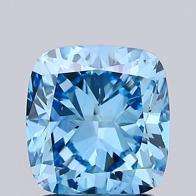 Loose Diamond - CUSHION MODIFIED 1.52ct Fancy Vivid Blue VS1: Loose Diamond - CUSHION MODIFIED 1.52ct Fancy Vivid Blue VS1 Source: This is a real non-mined Diamond that has been grown in a lab Shape: CUSHION MODIFIED Carats: 1.52 Color: Fancy Vivid Blue Certific