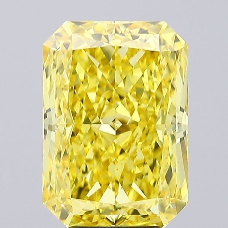 Loose Diamond - RADIANT 5.08ct Fancy Vivid Yellow VS1: Loose Diamond - RADIANT 5.08ct Fancy Vivid Yellow VS1 Source: This is a real non-mined Diamond that has been grown in a lab Shape: RADIANT Carats: 5.08 Color: Fancy Vivid Yellow Certification: IGI Vid