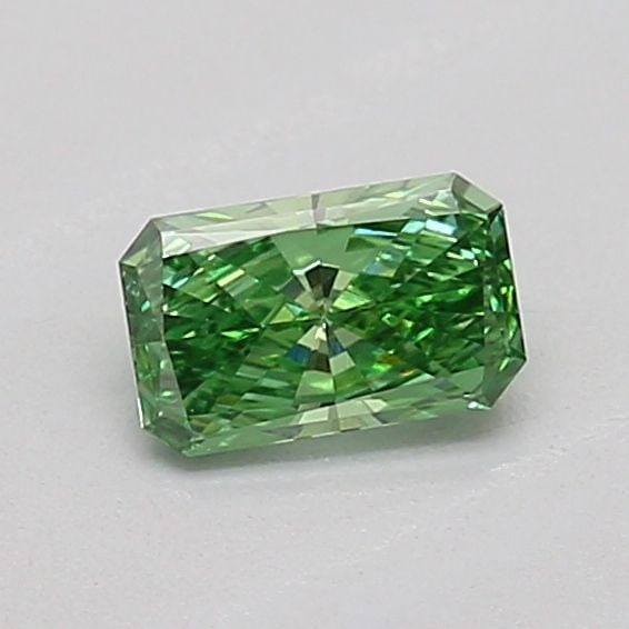 Loose Diamond - RADIANT 0.24ct Fancy Vivid Green VVS2: Loose Diamond - RADIANT 0.24ct Fancy Vivid Green VVS2 Source: This is a real non-mined Diamond that has been grown in a lab Shape: RADIANT Carats: 0.24 Color: Fancy Vivid Green Certification: IGI The 