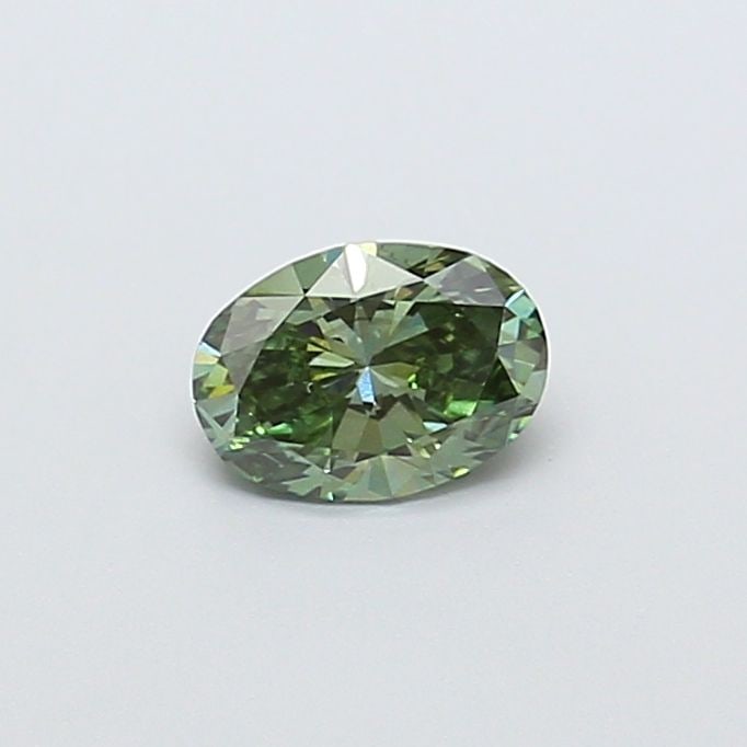 Loose Diamond - OVAL 0.88ct Fancy Vivid Green SI1: Loose Diamond - OVAL 0.88ct Fancy Vivid Green SI1 Source: This is a real non-mined Diamond that has been grown in a lab Shape: OVAL Carats: 0.88 Color: Fancy Vivid Green Certification: IGI Video: