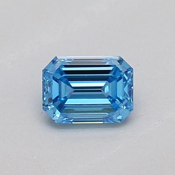 Loose Diamond - EMERALD 0.18ct Fancy Vivid Blue VVS2: Loose Diamond - EMERALD 0.18ct Fancy Vivid Blue VVS2 Source: This is a real non-mined Diamond that has been grown in a lab Shape: EMERALD Carats: 0.18 Color: Fancy Vivid Blue Certification: IGI The Di