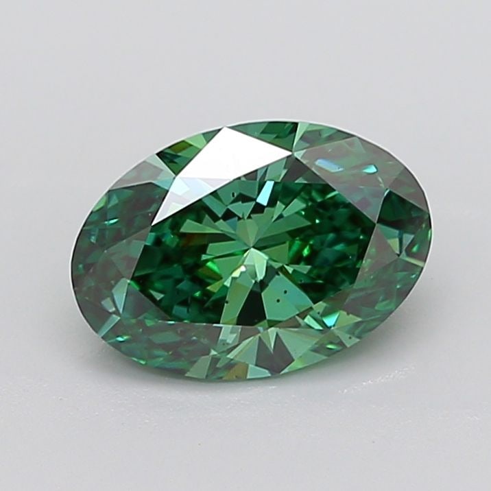 Loose Diamond - OVAL 3.01ct Fancy Vivid Green SI1: Loose Diamond - OVAL 3.01ct Fancy Vivid Green SI1 Source: This is a real non-mined Diamond that has been grown in a lab Shape: OVAL Carats: 3.01 Color: Fancy Vivid Green Certification: IGI Video: