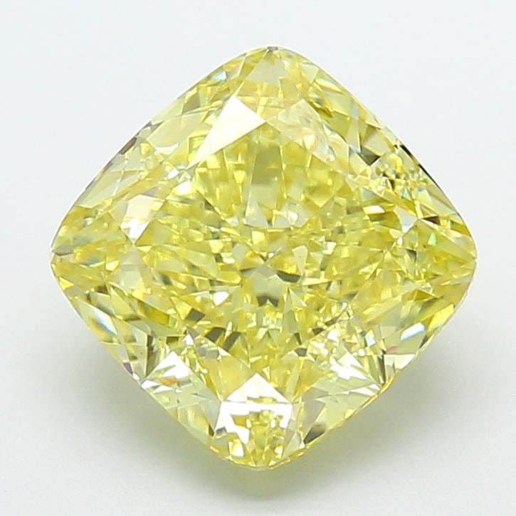 Loose Diamond - CUSHION MODIFIED 5.07ct Fancy Intense Yellow VVS2: Loose Diamond - CUSHION MODIFIED 5.07ct Fancy Intense Yellow VVS2 Source: This is a real non-mined Diamond that has been grown in a lab Shape: CUSHION MODIFIED Carats: 5.07 Color: Fancy Intense Yellow